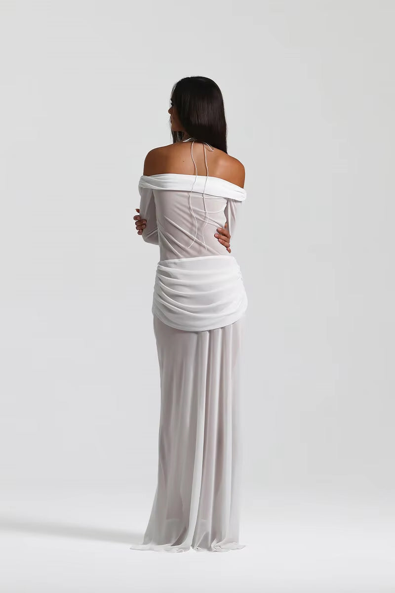 Women's Long Sleeve Gown - Maternity - Maxi Dress