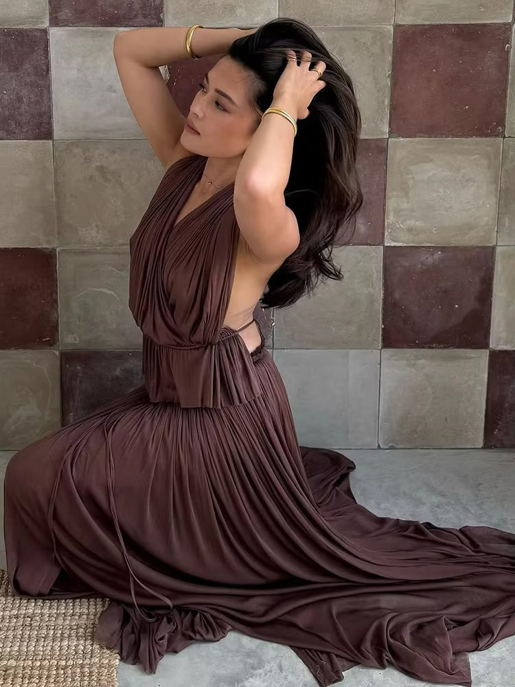Two Piece Set - Skirt And Top - Maxi Skirt - Split Skirt