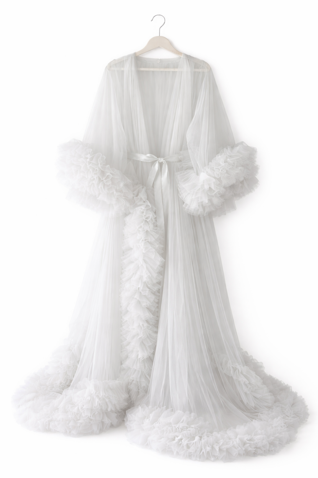 Maternity Fluffy Gown - Long Sleeves